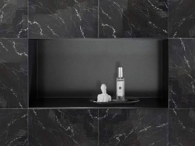 Neodrain Tile Needed Recessed Niche Shower for Storage Black